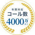 年間対応コール数4,000万以上